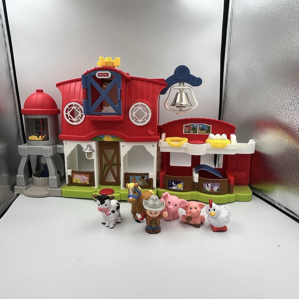 Fisher-Price Little People Caring for Animals Farm Playset 6 Figures Works